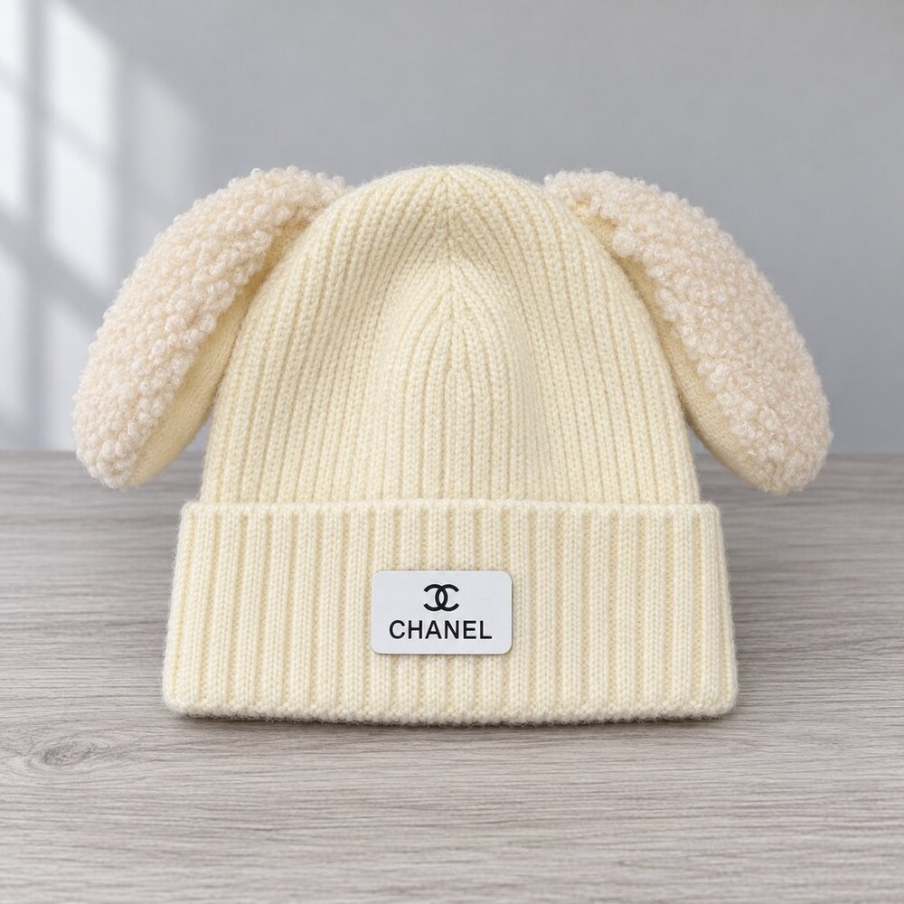 CHANEL Teddy Ear Knit Beanie